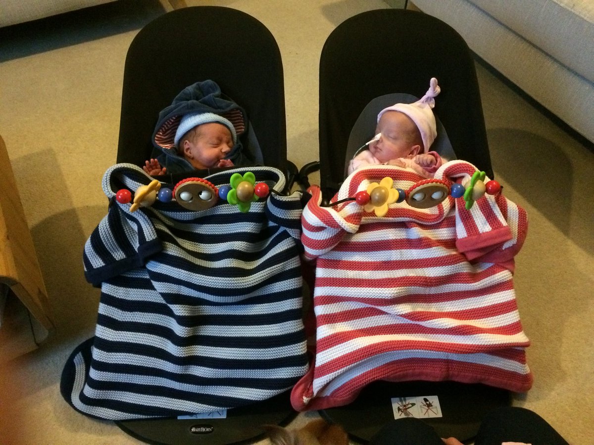 Somehow it is 5 years ago today that these two came home from hospital - exactly 12 weeks after being born. They were the hardest of days but helped immensely by the fantastic neonatal staff ⁦<a href="/UHP_NHS/">University Hospitals Plymouth NHS Trust</a>⁩ and ⁦<a href="/NorthBristolNHS/">North Bristol NHS Trust</a>⁩ thank you so much x