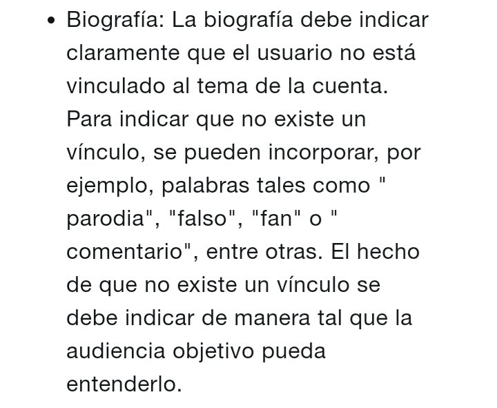 En teoría con ponerlo en la bio sirve si llevas una cuenta de rol... y si U se ha leído la política de Twitter sobre suplantación que es por lo que podrían quitar cuentas//
