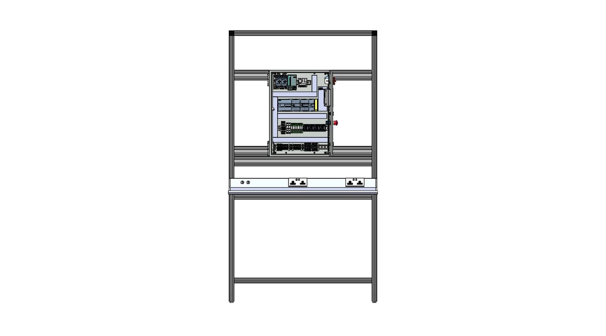 SolutionsIcam's tweet photo. We have been asked to produce a Siemens S7 Test Rig for a customer incorporated within one of our bespoke Aluminium Work Stations. Joe our designer has been busy producing this 3D Design which our customer has agreed looks really good. We are now in production. https://t.co/nQezfOndJy