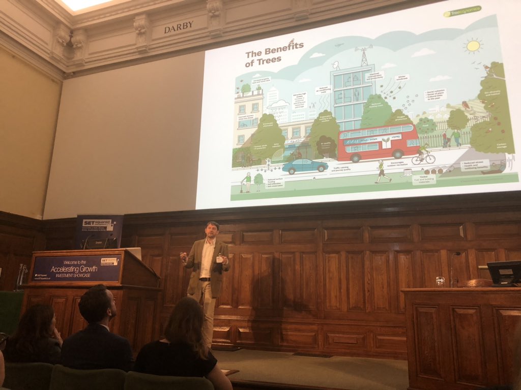 Kenton Rogers from <a href="/Treeconomics/">Treeconomics Ltd</a> from <a href="/SETsquaredExe/">SETsquared Exeter</a> pitching at the investment showcase #agis