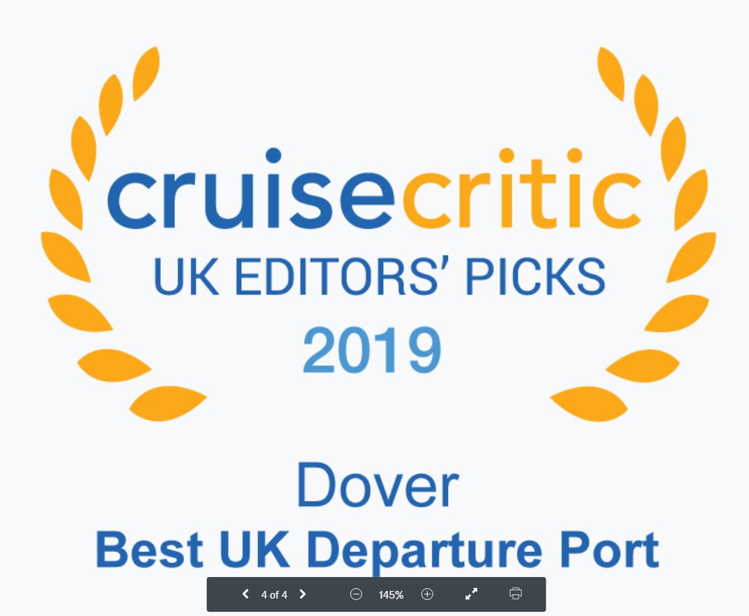 We are incredibly proud to announce that the Port of Dover has been chosen as Best UK Departure Port 2019 by <a href="/CruiseCriticUK/">Cruise Critic UK</a>. We look forward to receiving the prestigious award tomorrow night! #CruiseCriticBest