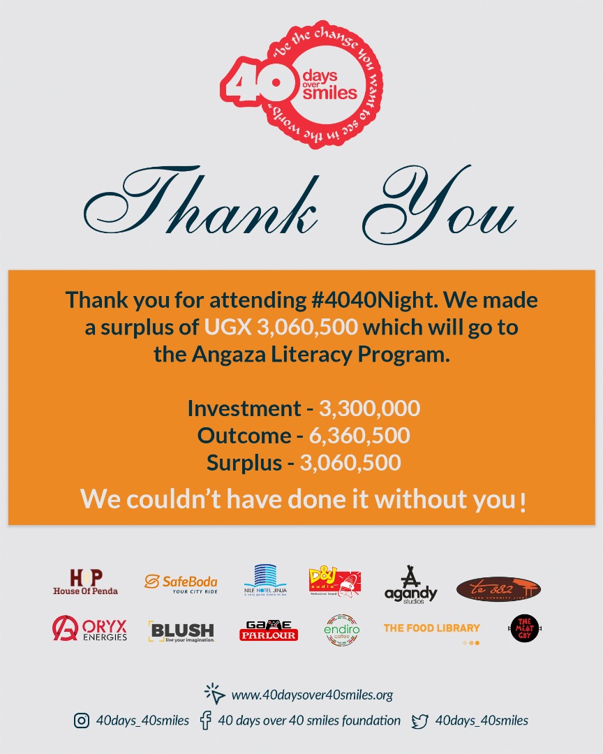 You have always come and supported whenever we've called. Thank you all who make this dream a reality

#4040Night
#4040thanks