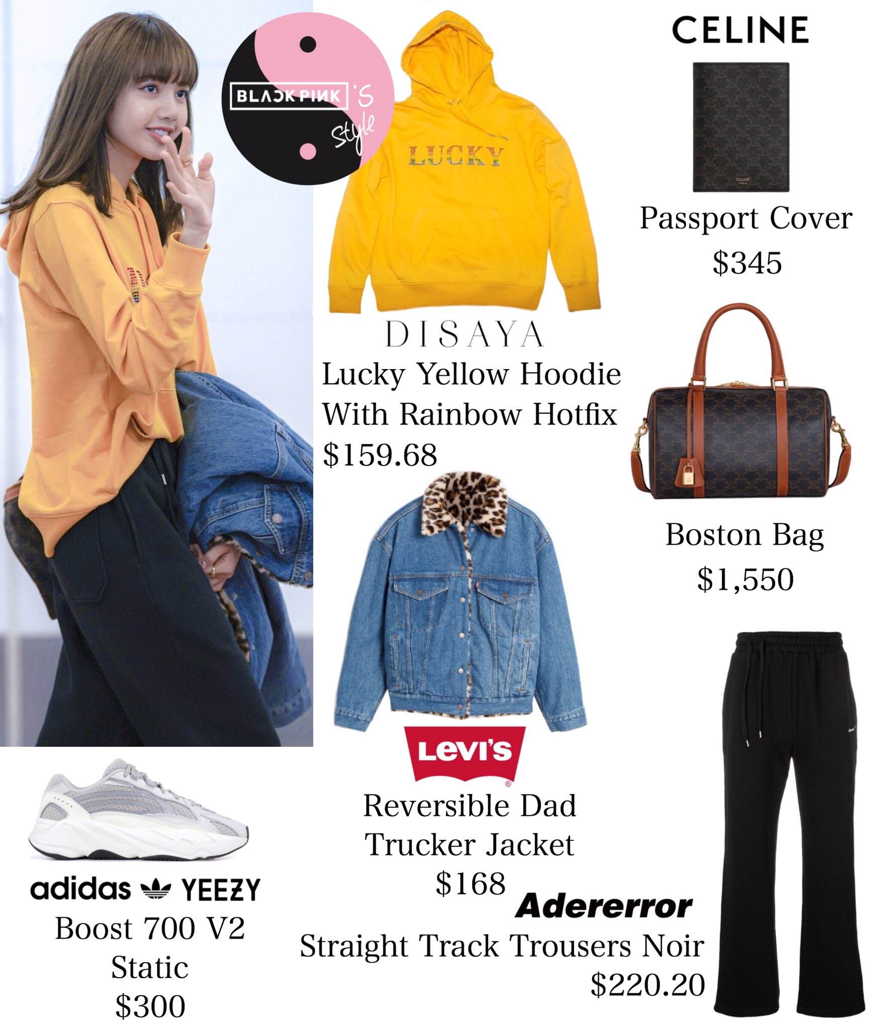 BLACKPINK Lisa Louis Vuitton zip hoodie airport style June 2019