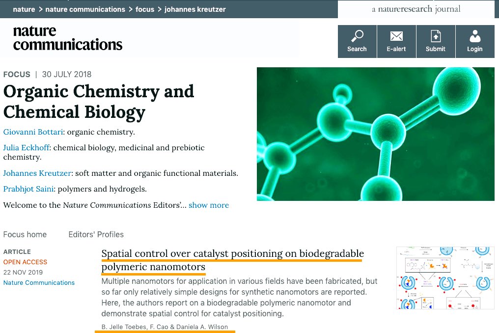 DWilson_group's tweet photo. Editors’ Highlights!!!✨✨✨@NatureComms Congratulations to our PhD Jelle!!!🎊🎊🎊 His paper was chosen as a featured article!!!😍😍😍#OrganicChemistryandChemicalBiology #Nanomotors #EditorsHighlights
#LinkGate: https://t.co/CSQtmxnicf https://t.co/m8TLQBwF0r