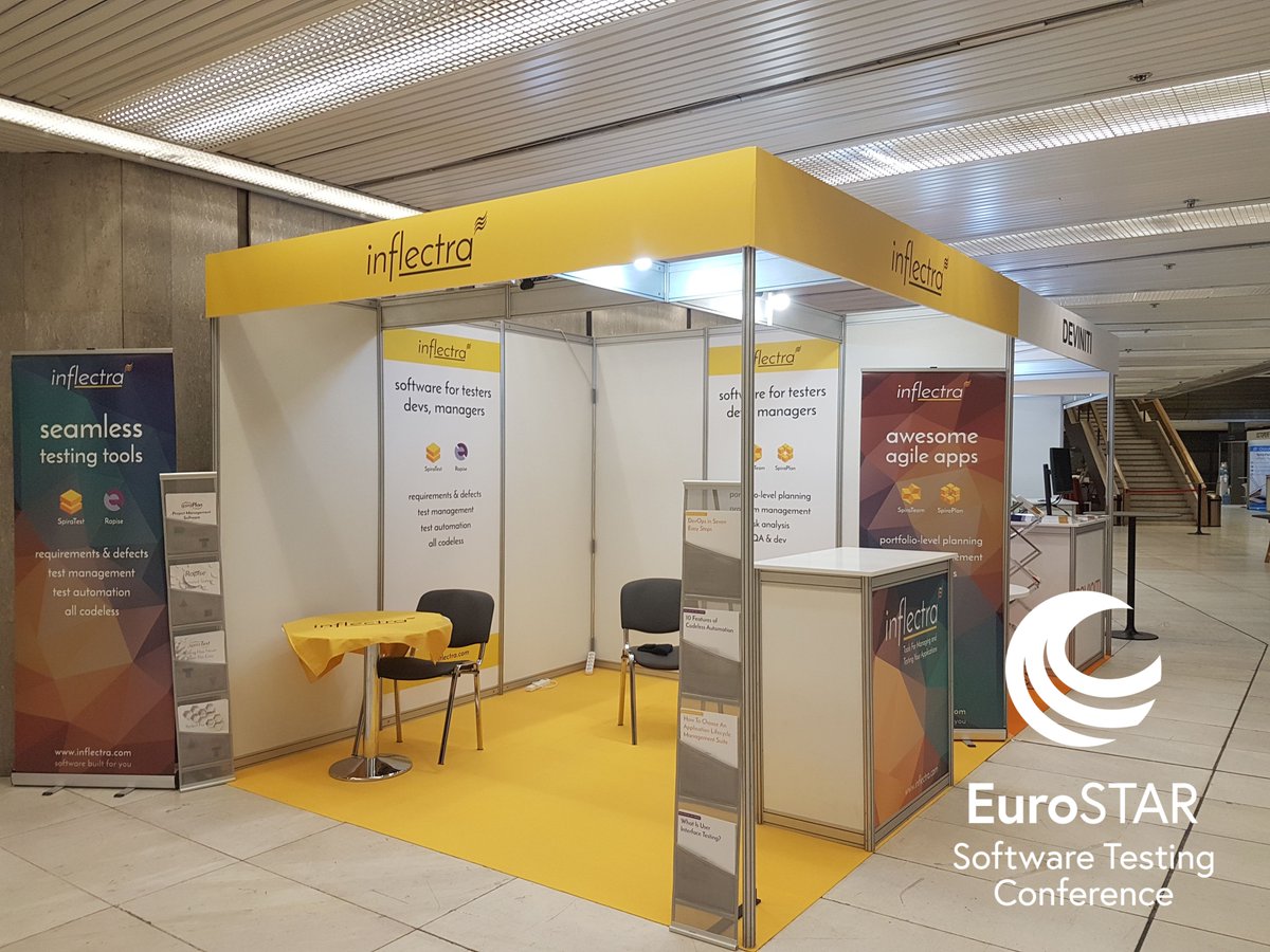 esconfs's tweet photo. We are delighted to welcome back @inflectra for the 2nd year in a row to #EuroSTARConf 👏 🙌https://t.co/RzjI2AUU6Q #testingconference #testingexpo https://t.co/JjjF7vytZQ