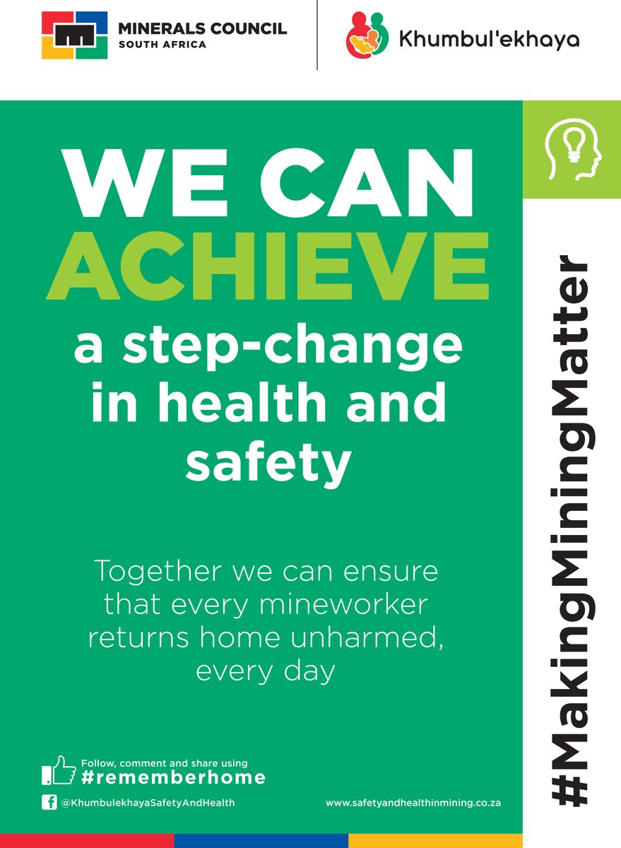 Implats's tweet photo. Our employees are at the heart of our business. Implats supports the Mineral Council of SA’s health and safety in mining campaign, Khumbul’ekhaya - #rememberhome. Implats is committed to safety and strives for zero harm. #Implats https://t.co/L6icVg6RBt