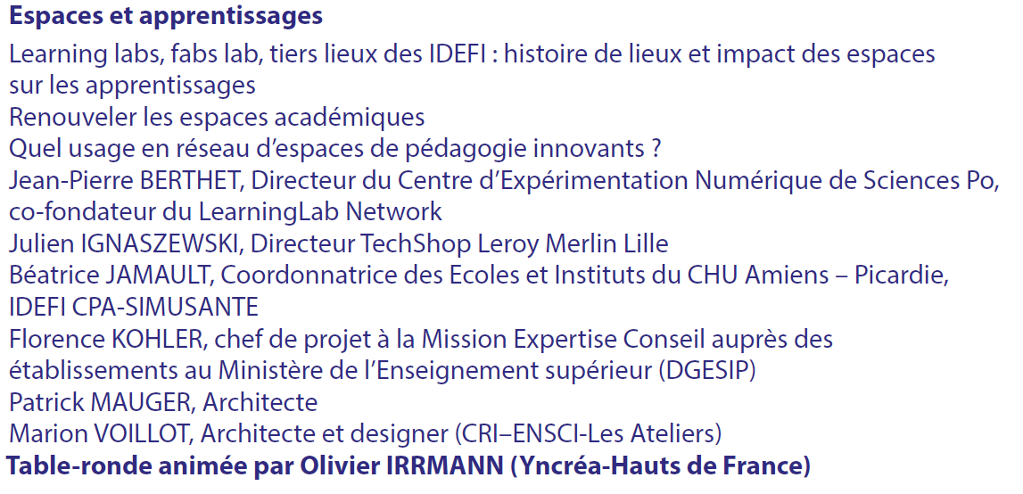 BertrandMocquet's tweet photo. #ColloqueIdefi #idefi Learning labs, fabs lab, tiers lieux des IDEFI : histoire de lieux et impact des espaces
sur les apprentissages https://t.co/Revv9SSiJh