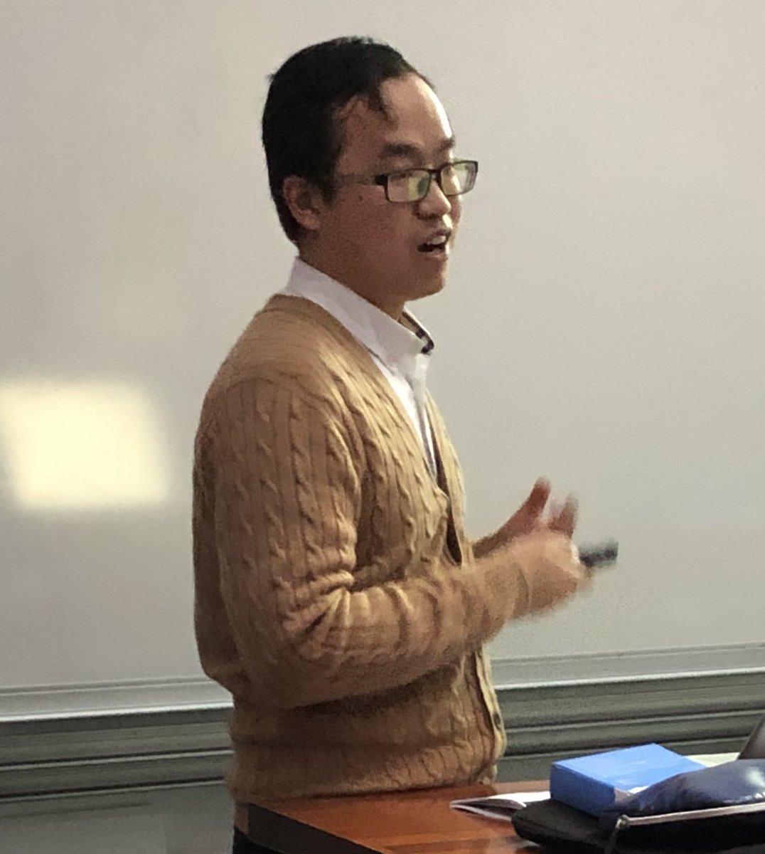 The first speaker of the #StAPGDays symposium is Dongyang from <a href="/ezc_group/">EZ-C Group</a>, who is telling us about the Utilization of Heteroatom Bridges in TADF emitters [for use in OLED devices]