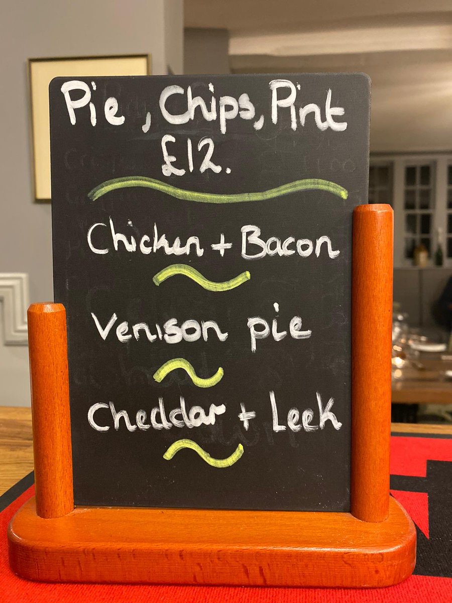 Don’t forget tonight is our pie night, with three options available why not come and join us, call now to book your table
