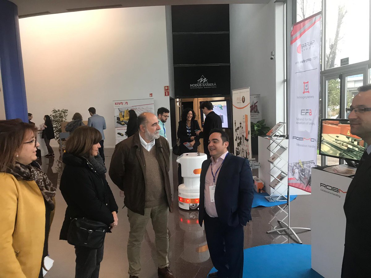 NodusBarbera's tweet photo. Tour de l'alcalde, Sr. Xavier Garcés per a conèixer les #empresestecnològiques que faran demostracions de les seves solucions en #robòticamòbil.
@ajuntamentbdv @KivnonAGV @PALRobotics @RobotnikRobots #MirRobotics @robmov_es @VicoSystems #NodusTech https://t.co/uhQmISeY9H