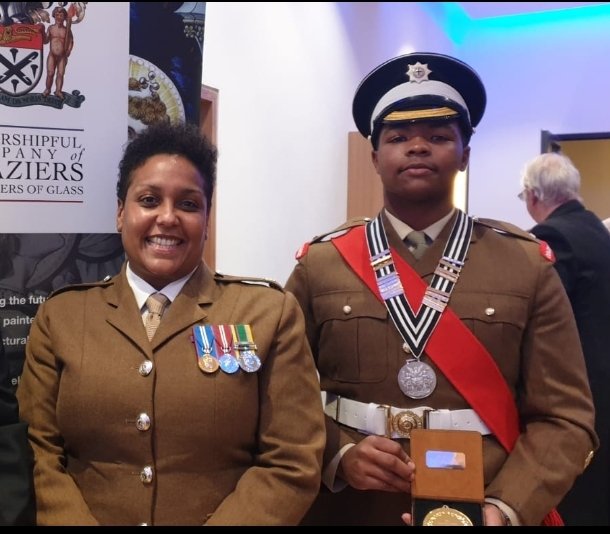 Ex-Cdt CSM Williams attended the prestigious <a href="/WorshipGlaziers/">The Glaziers' Livery Company</a> Dinner to receive the Glazier's Community Award.
What an incredibly worthy recipient! 
His selfless commitment, dedication &amp; entrepreneurial spirit at such a young age is incredible. 
Congrats Mr Williams! 👏🏾

<a href="/MajKOC7/">Definintly major k</a>