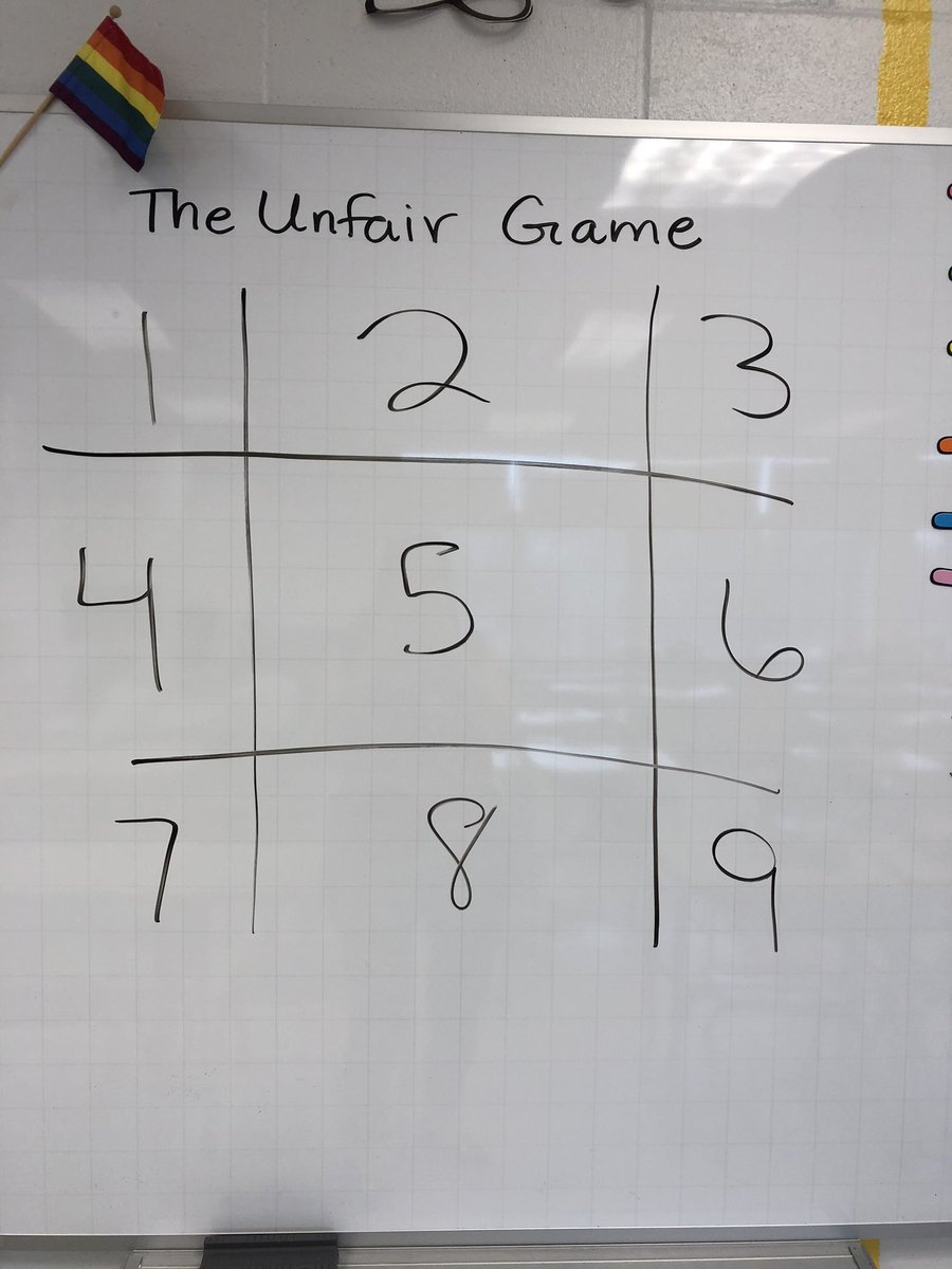 LV_sanfilippo's tweet photo. Intense round of The Unfair Game today. #iteachmath #mtbos @Math_With_MsP https://t.co/at8FyOzSXV