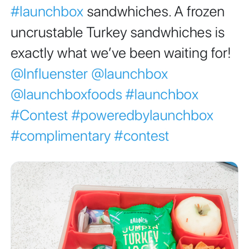 whitneyrmar10's tweet photo. I was so excited to fin out that @hyVee carries the new launchbox uncrustables sandwhichs! Makes morning lunches so much quicker! @Influenster @launchbox @launchboxfoods #launchbox #Contest #poweredbylaunchbox #complimentary #contest https://t.co/Rs1TL6q1HH