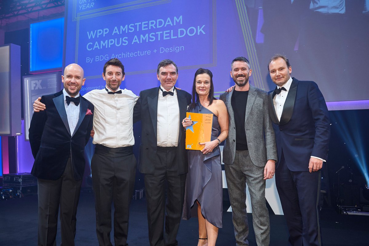 It was a successful evening for BDG at the <a href="/FXdesignmag/">FX Magazine</a> Awards 2019 ceremony last week as our latest renovation project for <a href="/WPP/">WPP</a> #Amsteldok Campus took home an award which now proudly sits in our #London studio! To read more, visit bdg-a-d.com/fx-awards-2019