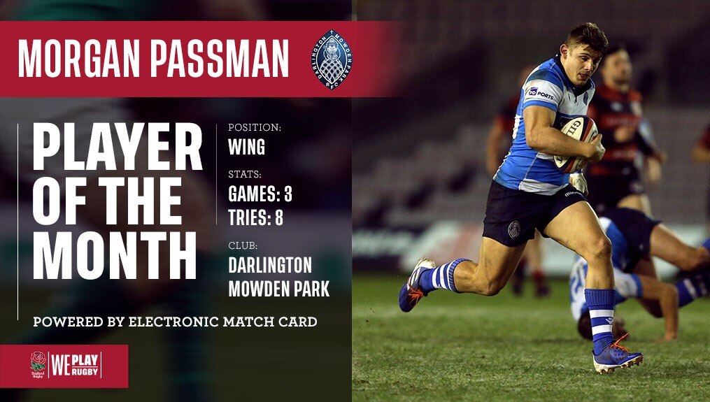 Congratulations to <a href="/MorganPassman3/">Morgan Passman</a> on being awarded <a href="/EnglandRugby/">England Rugby</a> player of the month! #MowdenFamily #ComeOnPark