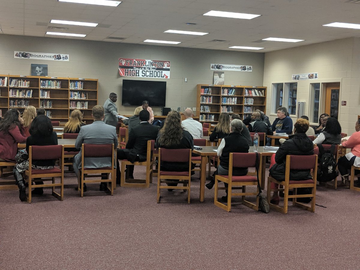 TechSavRichards's tweet photo. FHS Financial Fair hosted @FHSRedRams for all high school seniors! The "Reality of Money" is a simulation for Ss where they learn money management and financial literacy. Over 45+ community volunteers! #FHSNEXT @FCSchoolsNC https://t.co/T6R4ghZI8p
