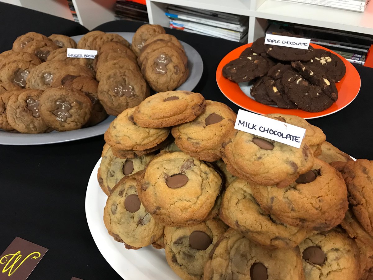 WeArePlayground's tweet photo. Today is #WorldCookieDay so to celebrate we had local bakery @wickedcookiesuk supply the @WeArePlayground studios with their amazing cookies!🍪 https://t.co/i2q90BOhV4