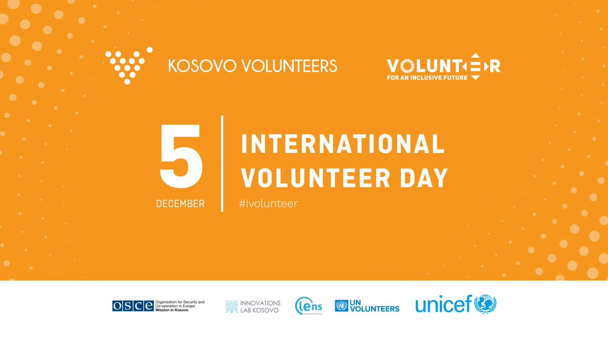 imageofkosovo's tweet photo. Tomorrow, the MCYS in collaboration with the Office for Good Governance, the @OSCEKosovo, the @UNICEFKosovo, the @UNVolunteers and @ngolens will be hosting one of the biggest youth events to mark the International Volunteer Day, at Hotel Emerald, starting from 15:00.

Be there!🖐 https://t.co/AmW3neWnOI