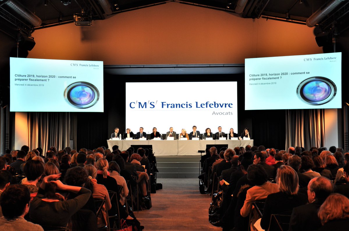 cms_fl's tweet photo. Notre #conférence fiscale annuelle sur le thème "Clôture 2019, horizon 2020 : comment se préparer fiscalement ?" est aujourd'hui ! Suivez nos live-tweets. #CMSFLlive #LT #Fiscalité https://t.co/d8A1Isoa85
