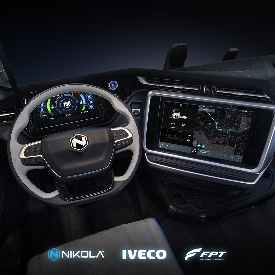 IvecoES's tweet photo. Descubre NIKOLA TRE: El primer vehículo con batería eléctrica (BEV) construido sobre los huesos del IVECO S-WAY.
#IVECO #NIKOLA #zeroemission #electricbattery #fuelcell #UnlocktheNextLevel #TrucktotheFuture #NIKOLATRE https://t.co/LSkZ0IOuAI