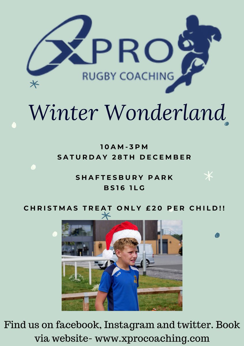 Want something for the kids during Christmas?? 

Only £20 10am-3pm!!

Get in booked!!

xprocoaching.com/upcoming-events