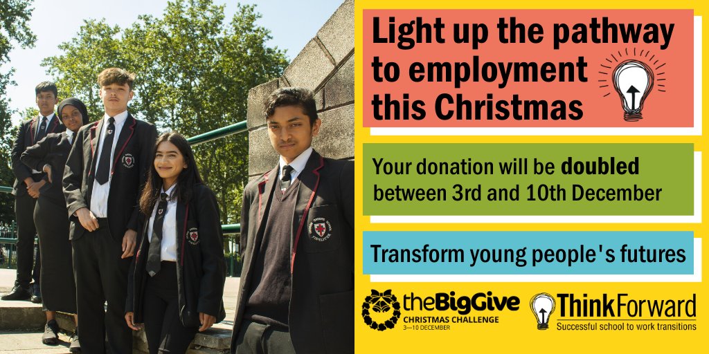 Huge thanks to everyone who has donated so far to <a href="/BigGive/">Big Give</a> #ChristmasChallenge19 we're nearly half way to our target! Until noon on 10th December donations are doubled funding our work in London #Nottingham &amp; #Kent to prevent youth unemployment &amp; transform young people's futures.
