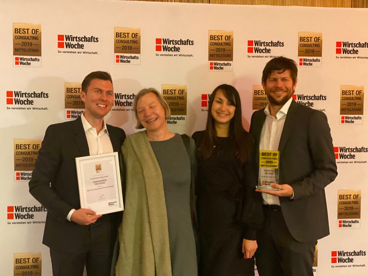 thenunatakgroup's tweet photo. What a night! We are beyond proud to bring home the
@wiwo #BestOfConsulting Award 2019 – together with our project partner #DJSde. This – without a doubt – means a lot to us! #WiWo #WirtschaftsWoche #BDU #BestOfConsulting #award #boc19 https://t.co/d8hjjbJym5