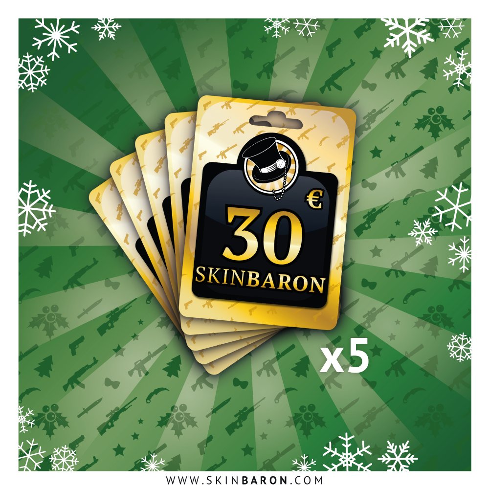 SkinBaronDE's tweet photo. [#4] Es regnet Gutscheine!
Heute könnt ihr 5x 30€ Gutscheine gewinnen!

Wie du teilnehmen kannst:
1. Folge @SkinbaronDE!
2. Like!
3. Retweet!

Besuche uns auch auf Facebook und Instagram um deine Gewinnchance zu erhöhen!
Gewinnspielende: 5. Dezember, 11:00 Uhr CEST https://t.co/7sOvFPlD0S