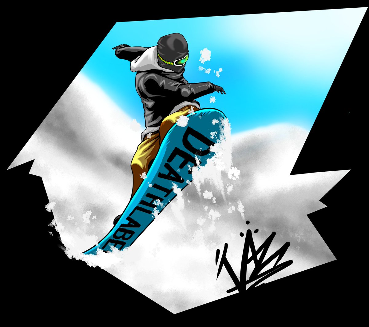 青木 伴イラストレーター Youtube始めました スノーボードイラスト 板ギャン上げ 技名不明 スノボの季節が来ますねー 今年こそは綺麗にノーリー360を回せるように頑張りたいと思います スノボ スノーボード イラスト Snowboarding