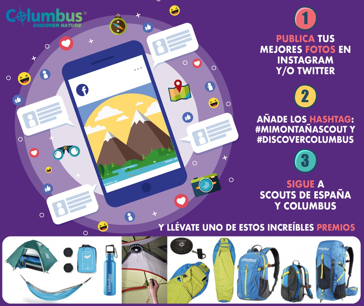 ¡Participa en #MiMontañaScout!

📸Comparte una foto en Instagram o Twitter con tu nombre y el de tu grupo scout

#⃣Utiliza los HT #MiMontañaScout y #DiscoverColumbus

🏷️Sigue y etiqueta a <a href="/scout_es/">Scouts de España (ASDE)</a> y <a href="/columbusnature/">Columbus Discover Nature</a>

⌛️Tienes hasta el 11 de diciembre

scout.es/mimontanascout…