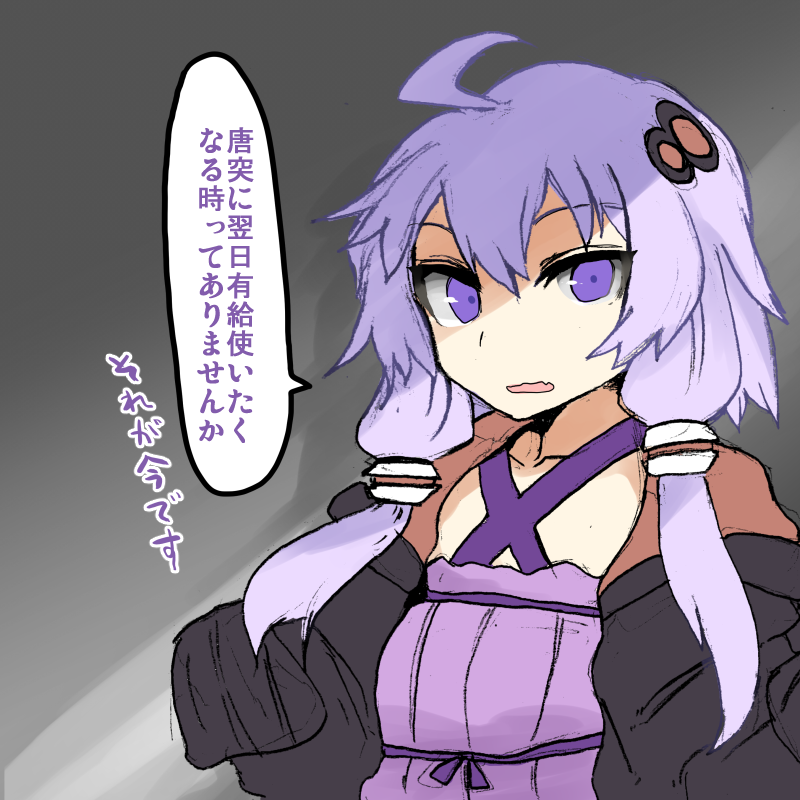 ボイスロイド
大体毎日が今だし日曜日なんかは特に今な結月ゆかりさん 