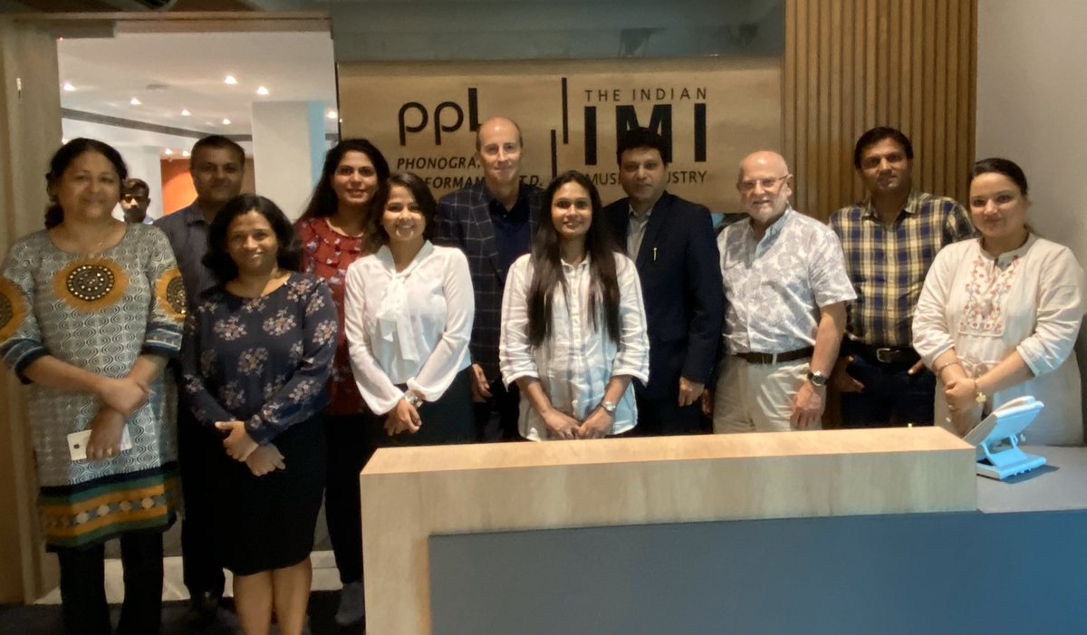 .<a href="/js1mu/">John Smith OBE</a> and I were delighted to meet PPL India today at their offices in Mumbai. <a href="/PPLUK/">PPL</a>