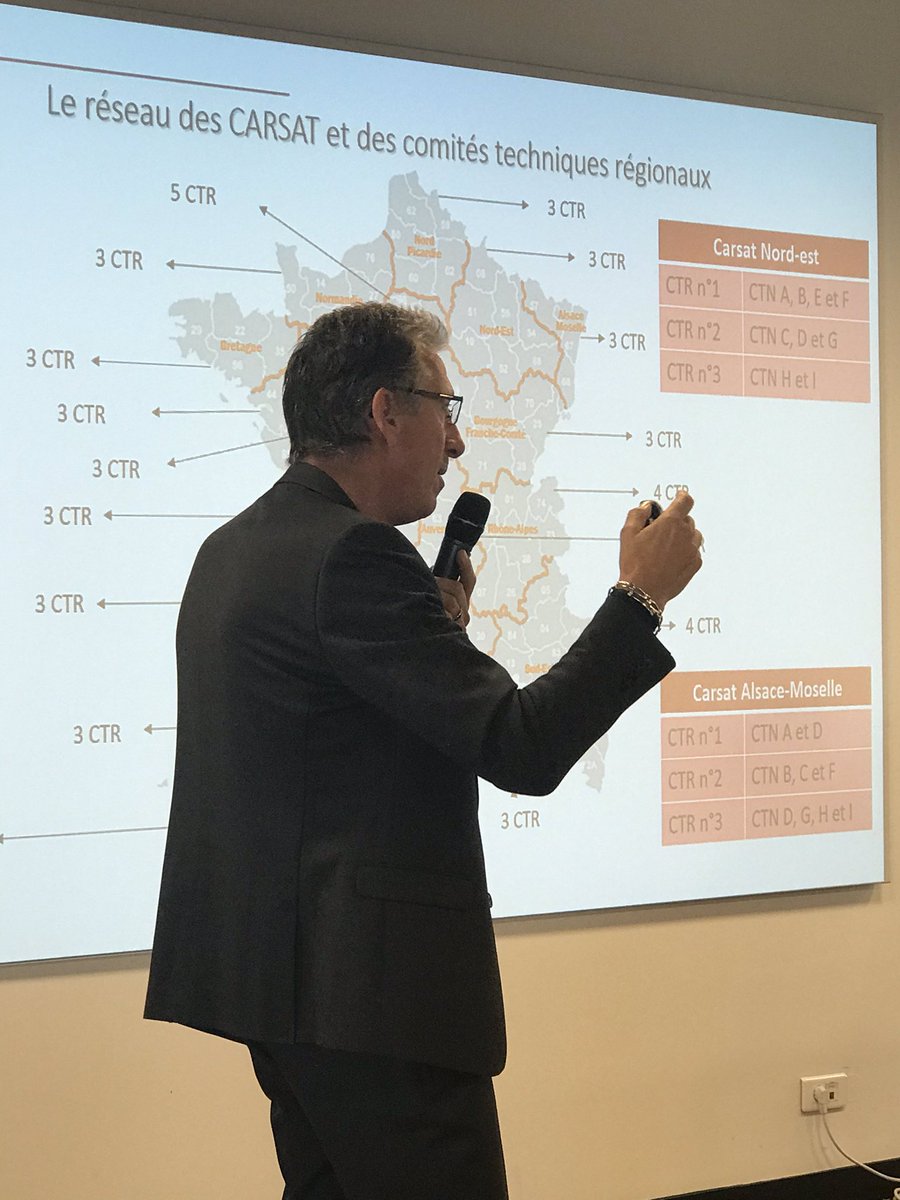 Devant ses référents des sections locales d’assurance maladie, <a href="/MfpsPrevention/">SantéFonctionnaires</a> a invité Ronald Schouller, 1er Vice président de la commission AT/MP, a témoigner sur les pratiques de prévention AT/MP dans le secteur privé.