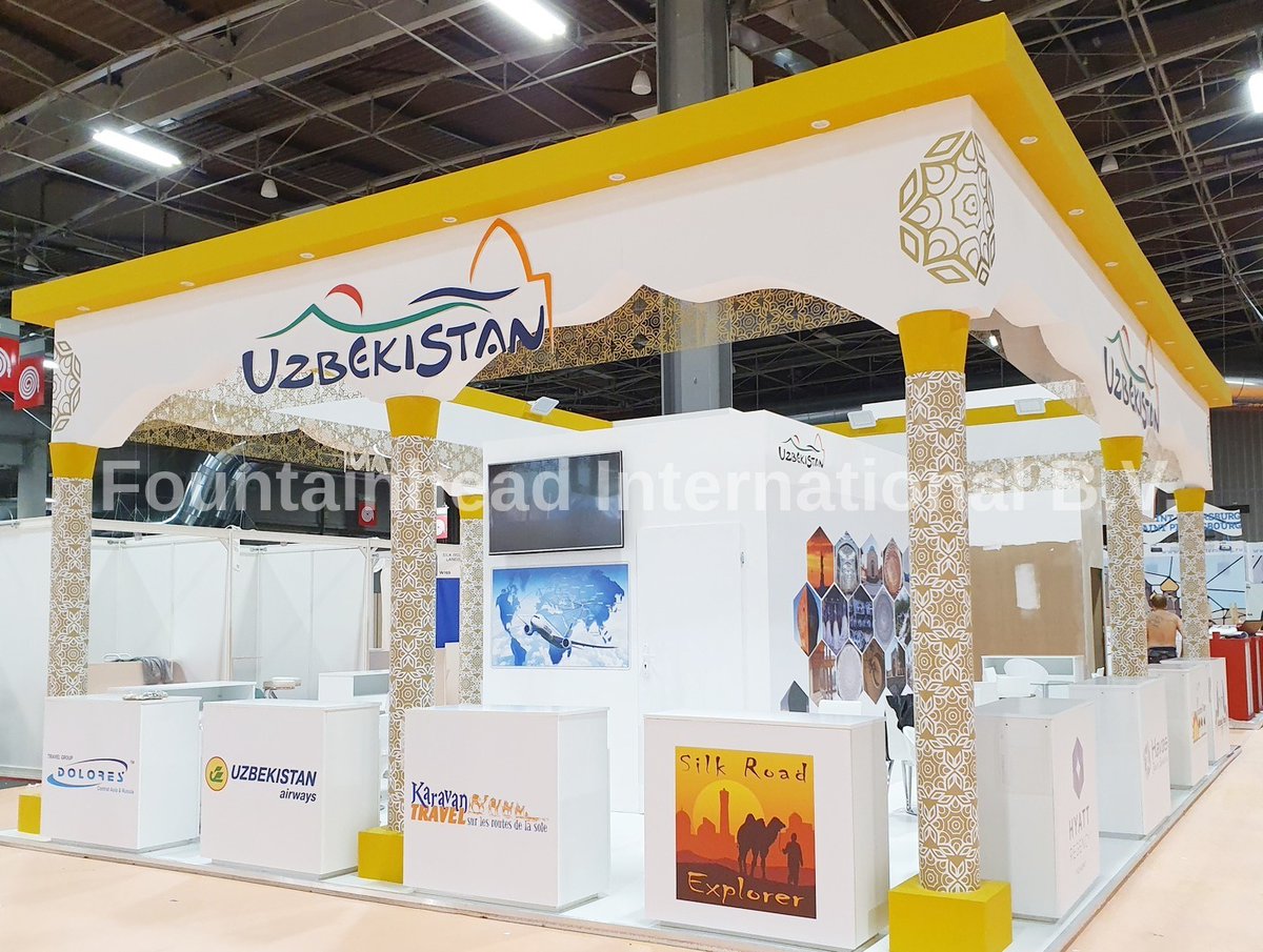 Another epitome of our success in exhibition industry is been set by the team of Fountainhead when we designed and built pavilion for #Uzbekistan-63sqm during IFTM International french travel market Paris is one of the leading travel and tourism trade shows in France.