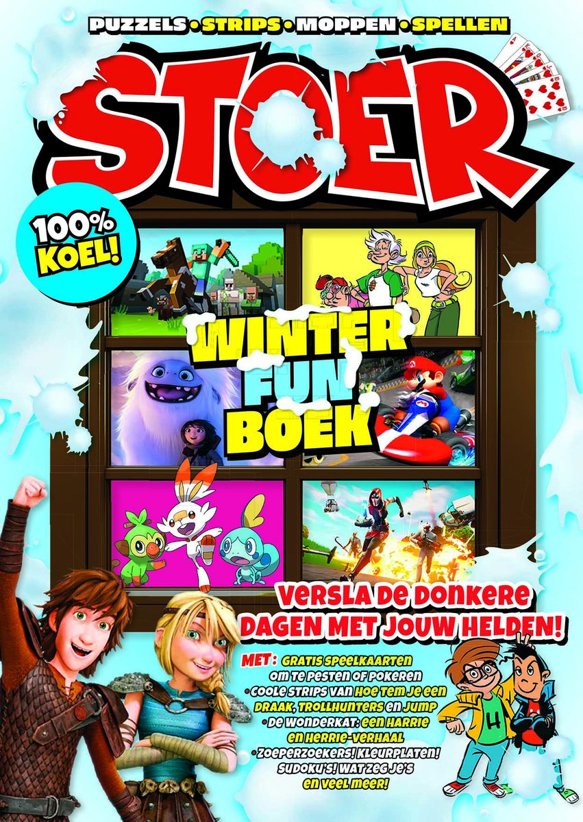 STOERTV's tweet photo. Nog op zoek naar een leuk #Sintcadeau voor morgen? Het STOER WinterFUNboek is uit. Het zit vol strips, puzzels, spellen, moppen en verhalen. Nu in de winkel! https://t.co/8Ey84LFO7q