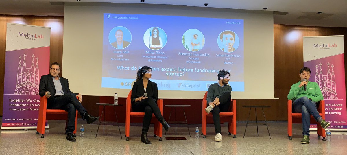 Adriana Freitas (@adrianafreitas) on Twitter photo When to raise?
Protect Equity X Fast
What Do Investors Expect Before Fundraising Your Startup?
Marta Pinho Investment Manager <a href="/AmadeusITGroup/">Amadeus</a>
Sebastián Fernández-Medrano Principal <a href="/samaipatavc/">Samaipata</a>
<a href="/josepsole_/">Josep Solé</a> COO <a href="/OneRagtime/">OneRagtime</a>
Sebastien Marion CEO <a href="/kasazcom/">Kasaz</a>
<a href="/MeltinlabBCN/">meltinlab_barcelona</a> #Meltinlab10 When to raise?
Protect Equity X Fast
What Do Investors Expect Before Fundraising Your Startup?
Marta Pinho Investment Manager <a href="/AmadeusITGroup/">Amadeus</a>
Sebastián Fernández-Medrano Principal <a href="/samaipatavc/">Samaipata</a>
<a href="/josepsole_/">Josep Solé</a> COO <a href="/OneRagtime/">OneRagtime</a>
Sebastien Marion CEO <a href="/kasazcom/">Kasaz</a>
<a href="/MeltinlabBCN/">meltinlab_barcelona</a> #Meltinlab10