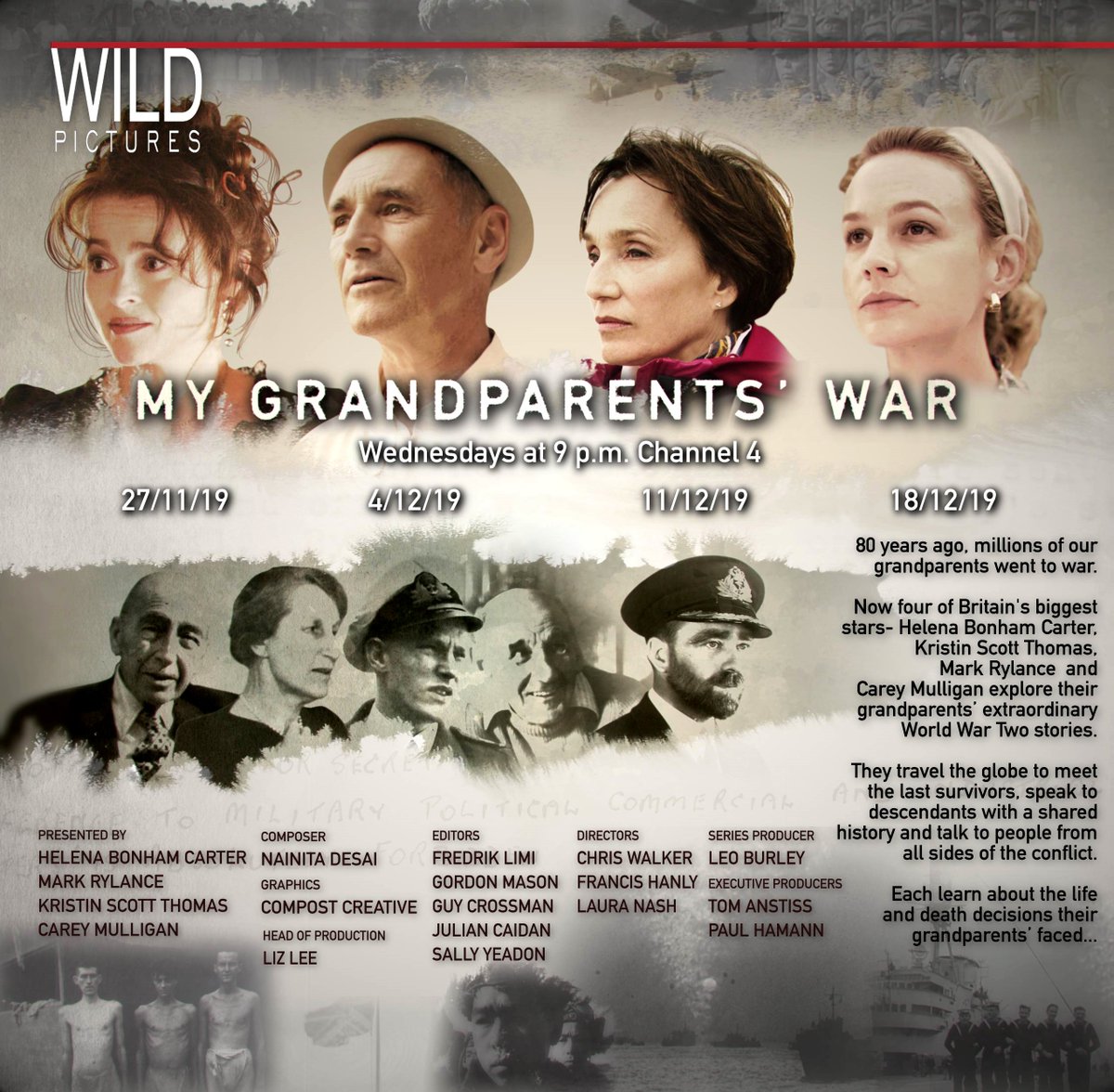 DockyardChatham's tweet photo. Set your TV to record to see HMS Cavalier feature in #MyGrandparentsWar on @Channel4. We were delighted to have Kristin Scott Thomas visit HMS Cavalier to explore her grandparents' extraordinary wartime stories. The episode airs tomorrow at 9pm. https://t.co/FfNBE93hz6