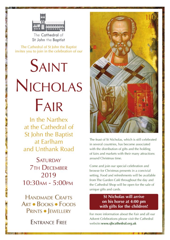 moreNorwich's tweet photo. Spoilt for choice!
#Norwich boasts 4 #Christmas Fayre/Markets this weekend!!!!
β¨ #NorfolkChristmasFayre @Nrw_Cathedral 6/7Dec
β¨ @NorwichGVM @TheForumNorwich 5/6/7 Dec!
β¨ #StNicholasFair @StJohnsCath_Nrw 7 Dec
β¨ #NorwichVegansChristmasMarket @OPENNorwich 7Dec
@VisitNorwich https://t.co/bBkXq4y3lG