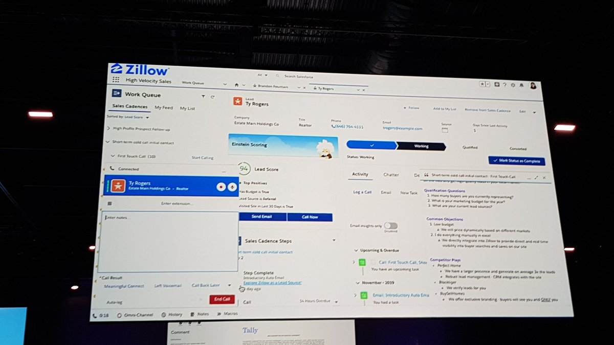 richprentice's tweet photo. Call centre call audio  converted to structured data (w ability to listen back to relevant sections), analysing that to prioritise leads, shape a sales rep's script and highlight unexpected competitor behaviours. 5 years ago this would be seen as witchcraft!! #DreamforceToYou https://t.co/dbPxMTl8Hi