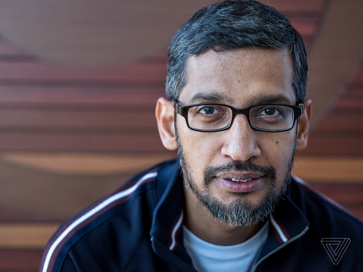 verge's tweet photo. What’s next now that Sundar Pichai is CEO of Alphabet? Google’s third era, which is already here. https://t.co/1uudNyLNac https://t.co/hJAD2HygHd