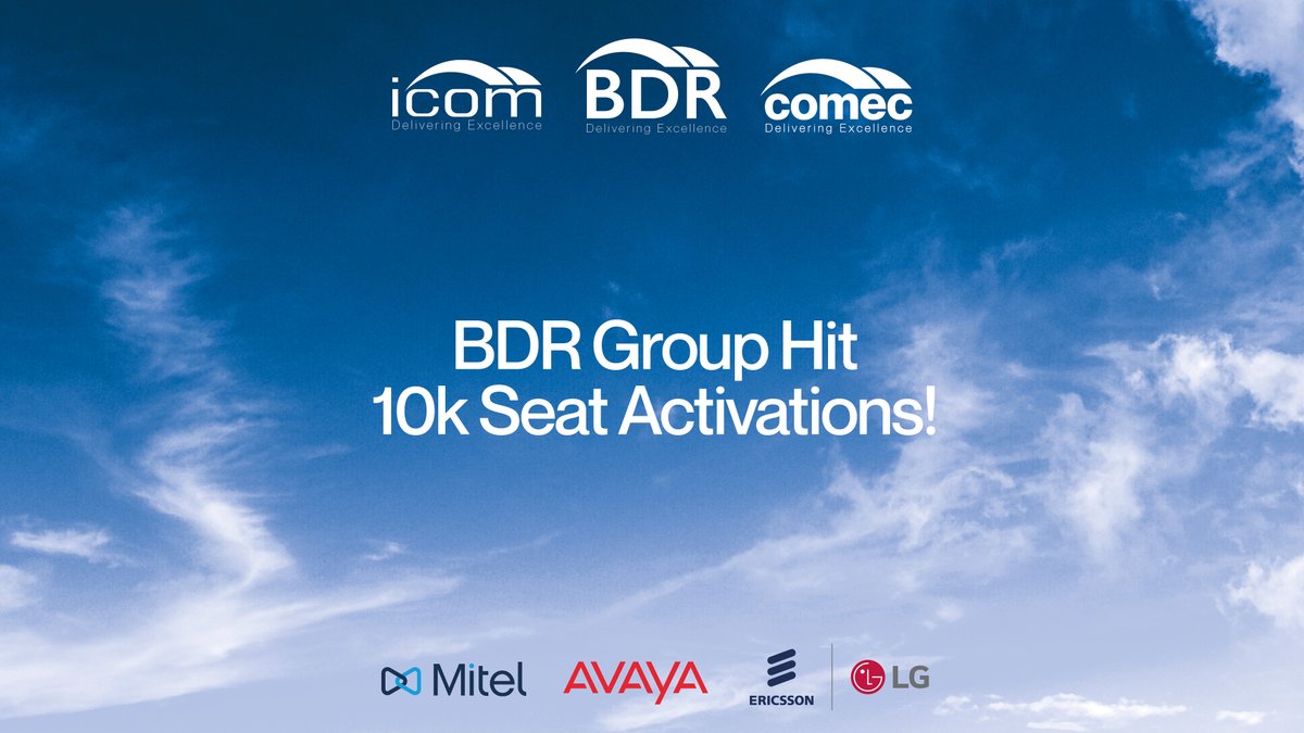 bdrgroup's tweet photo. BDR Group hit a record group of seat activations across our platforms - great teamwork by all!  ⬆️😊👍🏻

#bdrgroup #telecoms #grouprecord #10kseatactivations  #teamwork #business #mitel #avaya #ericssonlg https://t.co/f0OhIOm02n