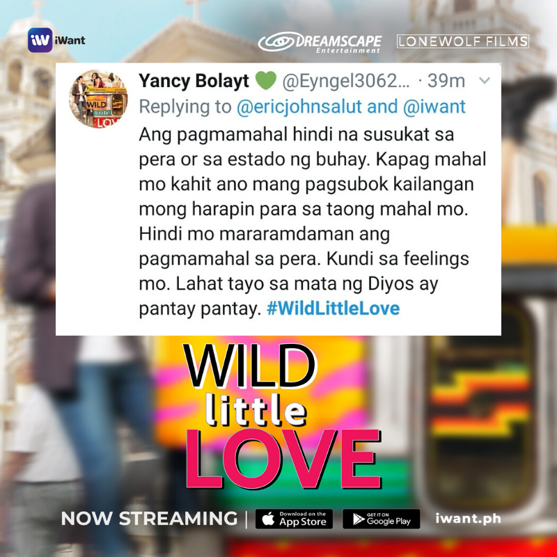 ofc_iwant's tweet photo. Netizens gone wild after watching #WildLittleLove on iWant! 😍💞Here are some of your reviews and reactions! Keep them coming!😉

Stream now! https://t.co/fNshlasNL8 

#NASAiWantYAN @DreamscapePH @benedictmique1 @iamandrea_b @imsethfedelin https://t.co/tmhlm4GKP6