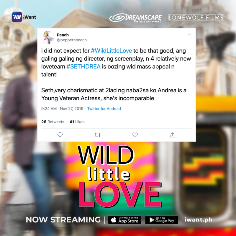 ofc_iwant's tweet photo. Netizens gone wild after watching #WildLittleLove on iWant! 😍💞Here are some of your reviews and reactions! Keep them coming!😉

Stream now! https://t.co/fNshlasNL8 

#NASAiWantYAN @DreamscapePH @benedictmique1 @iamandrea_b @imsethfedelin https://t.co/tmhlm4GKP6