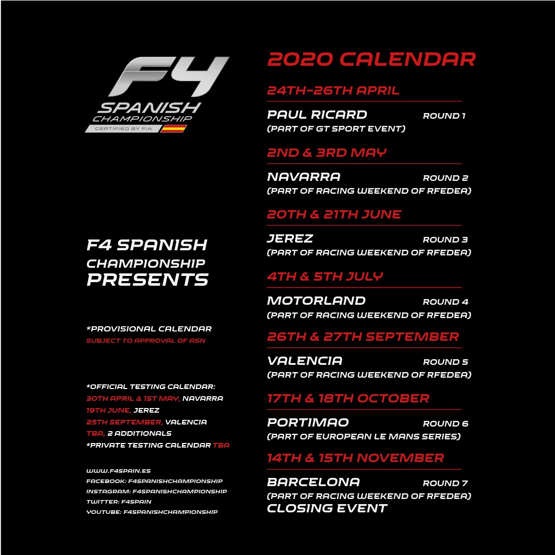 Calendario_f4_española_2020