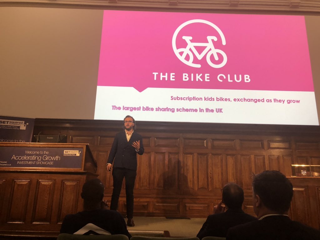 Great pitch from James Symes of the Bike Club <a href="/SETsquaredExe/">SETsquared Exeter</a> investment showcase #agis