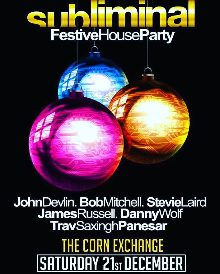 DjJohnDevlin's tweet photo. Saturday 21st of December..Subliminal festive house party..gotta get involved !! #subliminalevents #allabouthousemusic #xmasnightout #festivecheer #xmas https://t.co/39Qv00Q2lw