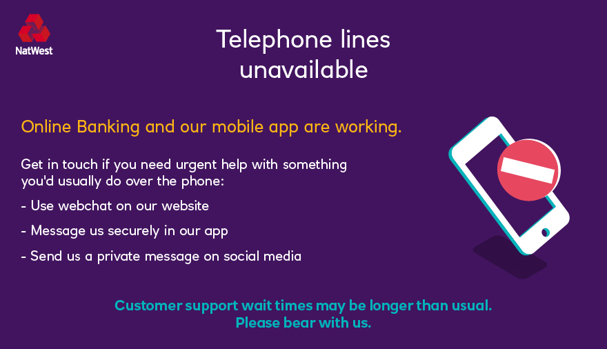 Labor TU es nicht Eiche nat west telephone banking Gesellschaft Matrose