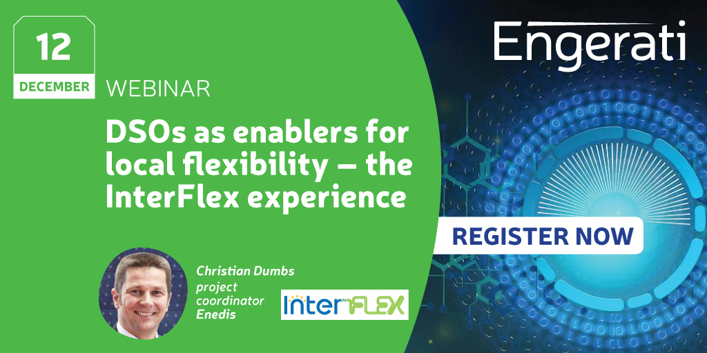 WEBINAR: Register now for the 'DSOs as enablers for local flexibility - the InterFlex experience' bit.ly/3858xdq with guest speaker Christian Dumbs from <a href="/InterFlex_H2020/">InterFlex</a>