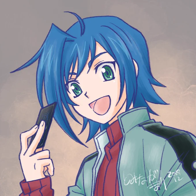 ヴァンガードZEROスタートを明日に控えて久しぶりにアイチくん描いてみました。
デジタル不慣れで荒っぽくてすみません? 