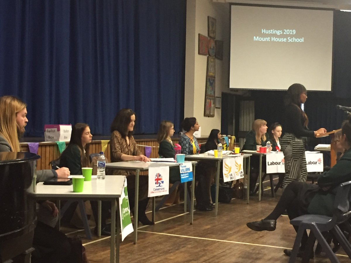 MountHouseSch's tweet image. Many thanks to @BarnetGreens @ChippingTories @IsabelleParasra and @EmmaWhysall for attending this morning's hustings at @MountHouseSch organised by our Sixth Form Politics students. 
#GeneralElection2019 #PoliticsLive #politicaleducation